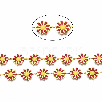 304 Stainless Steel & Enamel Link Chains CHS-Q004-001E-NF-1