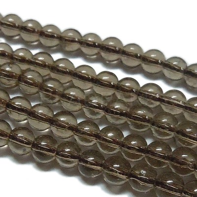 Synthetic Smoky Quartz Beads Strands X-G-C076-6mm-4A-1