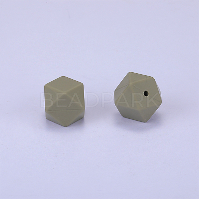 Hexagonal Silicone Focal Beads SI-JX0020A-113-1
