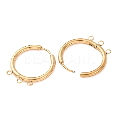 304 Stainless Steel Huggie Hoop Earring Findings STAS-D183-03D-G-1