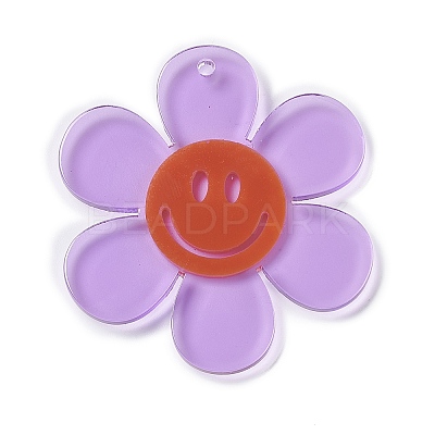 Transparent Acrylic Big Pendants OACR-P012-A02-1