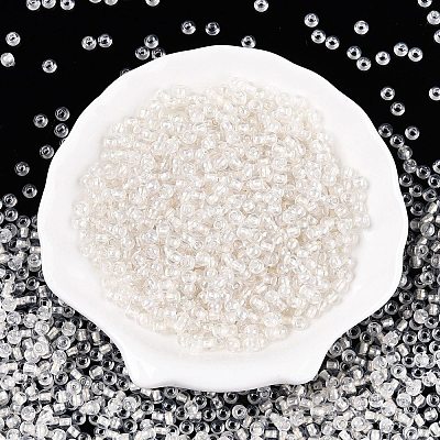 6/0 Transparent Inside Colours Glass Seed Round Beads X1-SEED-N006-004A-1