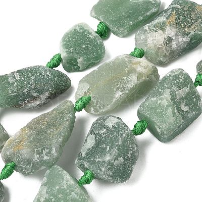 Natural Green Aventurine Beads Strands G-G697-E07-1