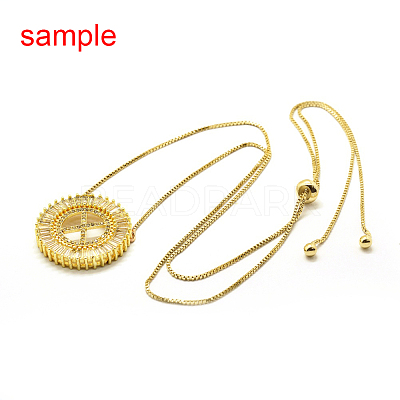 Brass Micro Pave Grade AAA Cubic Zirconia Pendants ZIRC-P030-06P-NR-1