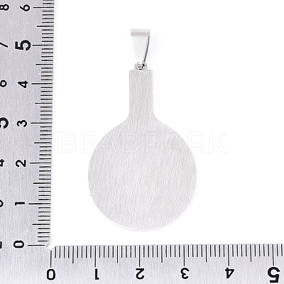 Printed 201 Stainless Steel Pendants STAS-T066-86M-1