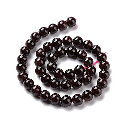 Natural Garnet Round Beads Strands LS-G-A025-02-1