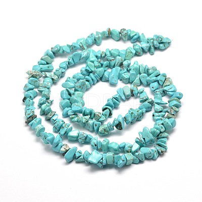 Synthetic Turquoise Chip Bead Strands X-G-M205-77-1
