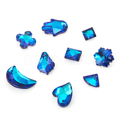 90Pcs 9 Styles Electroplated Glass Pendants EGLA-TA0001-14-1