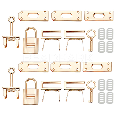 2 Sets Alloy Bag Lock Clasp Set FIND-WR0006-90-1