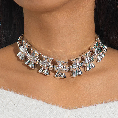 Alloy & CCB Plastic Beaded Necklaces FS-WG4655B-21-1