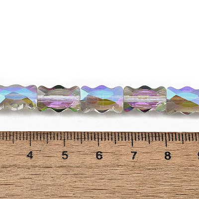 Electroplate Glass Beads Strands EGLA-L045-F-HR01-1