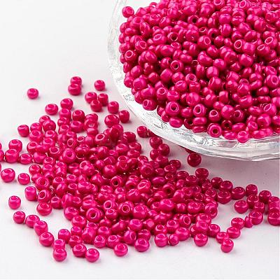 8/0 3mm Baking Paint Glass Seed Beads Loose Spacer Beads X-SEED-S002-K5-1