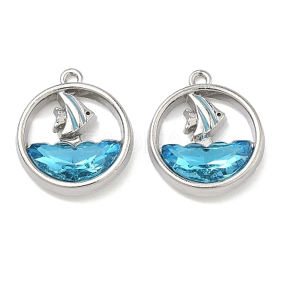 Alloy Glass Pendants FIND-B061-05P-B02-1