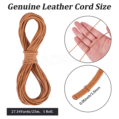 Cowhide Leather Cord DIY-CL0001-23A-1