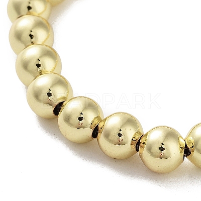 Adjustable Brass Round Beaded Slider Bracelets BJEW-D039-31B-G-1