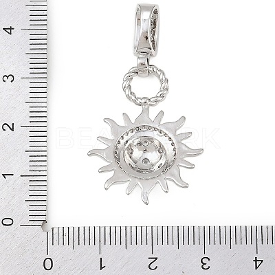 Brass Micro Pave Cubic Zirconia Pendants KK-H518-01A-P-1