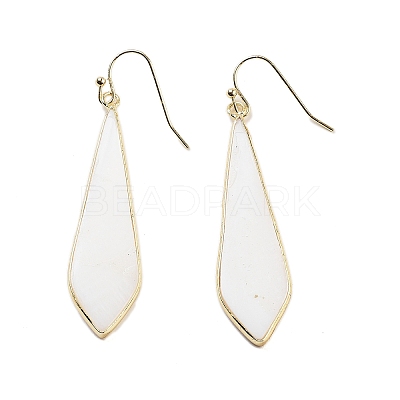 Natural White Shell  Dangle Earrings EJEW-P145-03F-1