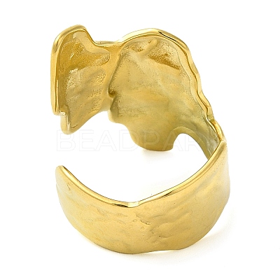 304 Stainless Steel Open Cuff Rings for Women RJEW-Z043-01A-1
