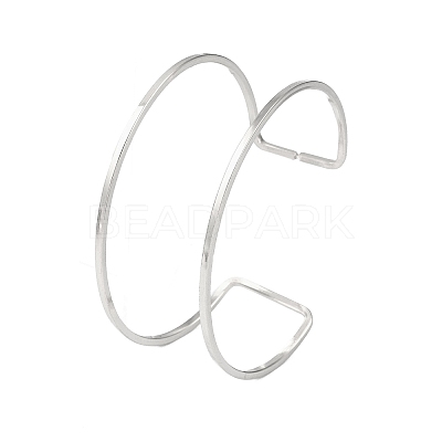 Non-Tarnish 304 Stainless Steel Hollow Open Cuff Bangles for Women LS-BJEW-S155-04P-1