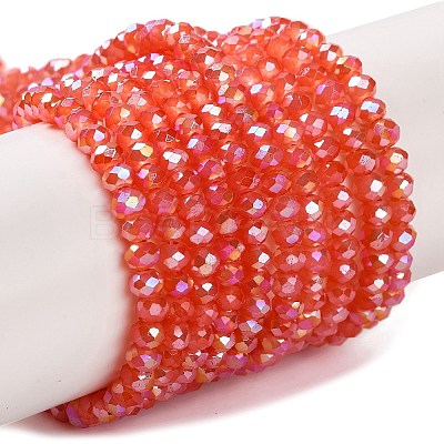 Baking Electroplate Glass Beads Strands DGLA-A039-J6MM-BM-1