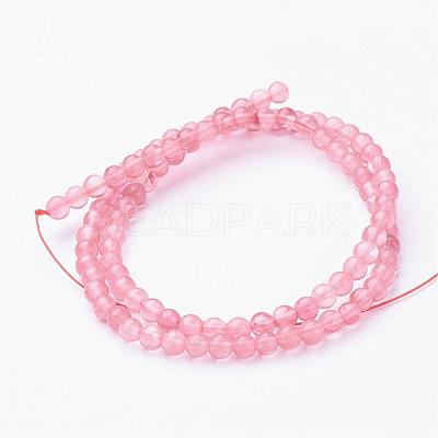 Cherry Quartz Glass Beads Strands Z0ND1011-1