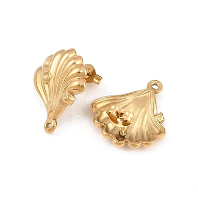 Ion Plating(IP) 304 Stainless Steel Stud Earring Findings LS-STAS-Z175-02G-01-1