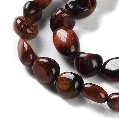 Dyed Natural Red Tiger Eye Beads Strands G-P497-01C-46-1