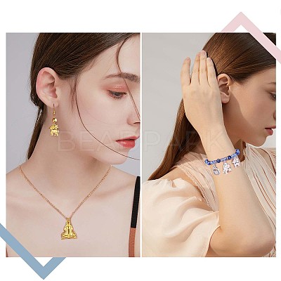 48Pcs Constellation Charm Pendant Twelve Zodiac Sign Pendants Alloy Charm for Jewelry Necklace Bracelet Earring Making Crafts JX340A-1