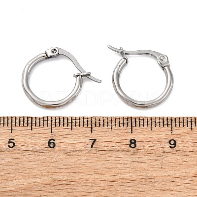 304 Stainless Steel Hoop Earrings EJEW-D195-M-1