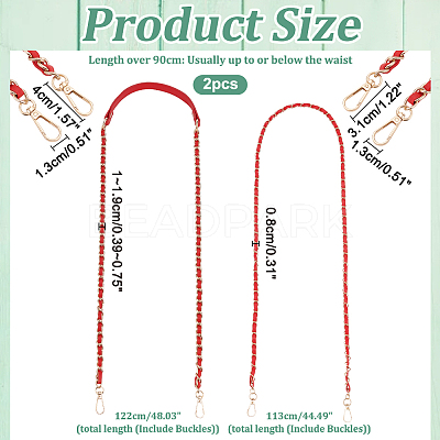 2Pcs 2 Styles Purse Chains DIY-WR0003-26D-1