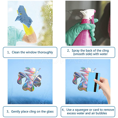 Waterproof PVC Laser No-Glue Stickers DIY-WH0321-49-1
