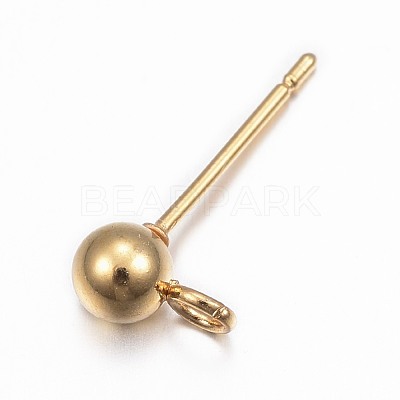 304 Stainless Steel Stud Earring Findings X-STAS-G137-17G-1