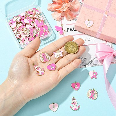 70Pcs 7 Styles Alloy Enamel Pendants FIND-CJ0007-41-1