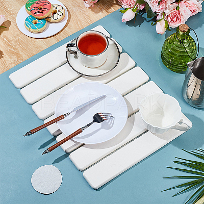 Rectangle Diatomaceous Earth Bathroom Mat AJEW-WH0556-50A-1
