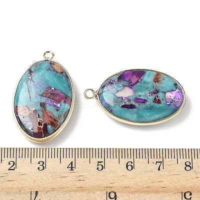 Dyed Synthetic Imperial Jasper Pendants G-D337-03B-G-1