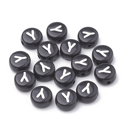 Opaque Acrylic Beads X-SACR-N002-02Y-1