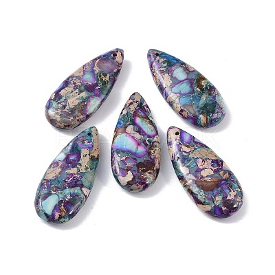 Dyed Synthetic Imperial Jasper Pendants G-P529-07C-1