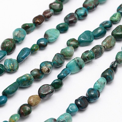 Nuggets Natural Chrysocolla Beads Strands G-N0164-10-1