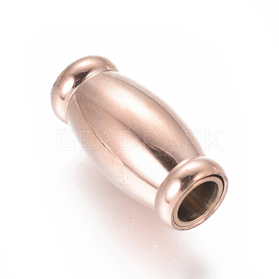 304 Stainless Steel Magnetic Clasps with Glue-in Ends STAS-G203-04RG-A-1