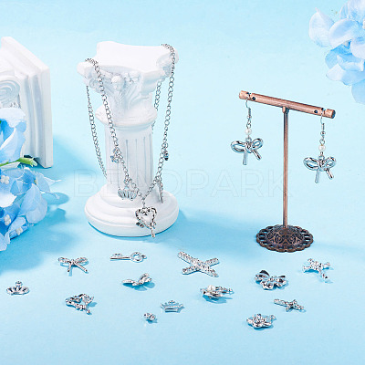 45Pcs 15 Styles Rack Plating Alloy Charms FIND-TA0008-90-1