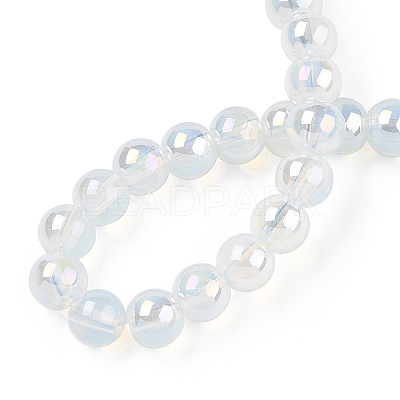 Electroplate Transparent Glass Beads Strands LS-GLAA-T032-T6mm-AB14-1