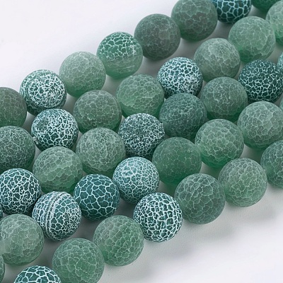 Natural Crackle Agate Beads Strands G-G055-10mm-4-1