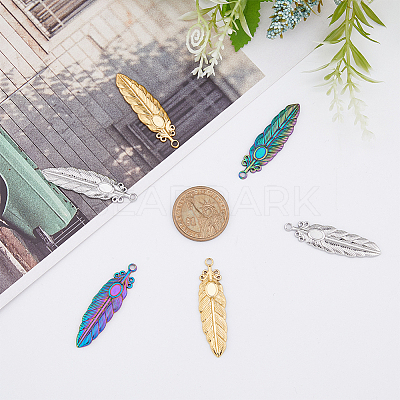 18Pcs 3 Colors 201 Stainless Steel Pendant Settings for Enamel STAS-DC0013-47-1