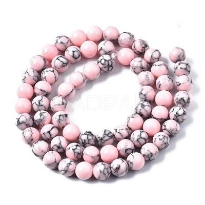 Dyed Synthetic Turquoise Gemstone Bead Strands TURQ-R032-6mm-XSS04-1