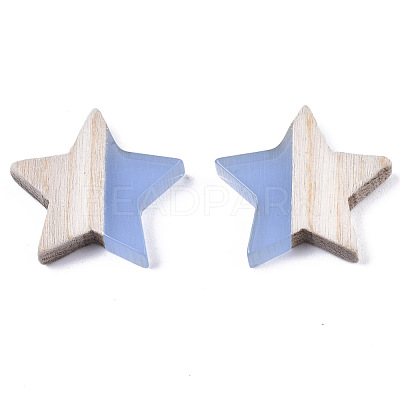 Resin & Wood Cabochons RESI-R425-02C-1