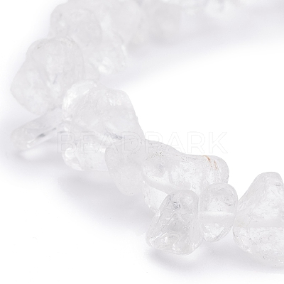 Natural Quartz Crystal Chips Beaded Jewelry Set SJEW-JS01232-05-1