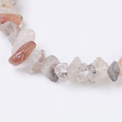 Natural Rutilated Quartz Stretch Bracelets BJEW-JB03681-05-1