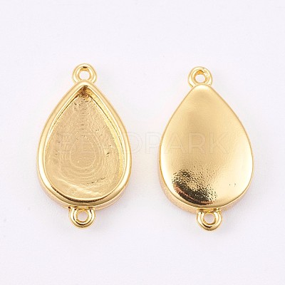 Brass Cabochon Connector Settings KK-F748-25G-1