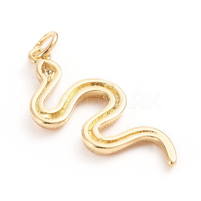 Brass Micro Pave Cubic Zirconia Pendants ZIRC-E164-24G-1