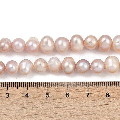 Natural Cultured Freshwater Pearl Beads Strands PEAR-I007-07X-06E-1